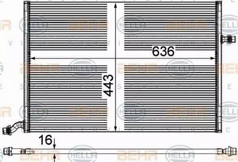 HELLA 8MK 376 908-111 - Radiatore bassa temperatura, Intercooler autozon.pro