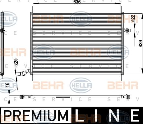 HELLA 8MK 376 908-121 - Radiatore bassa temperatura, Intercooler autozon.pro