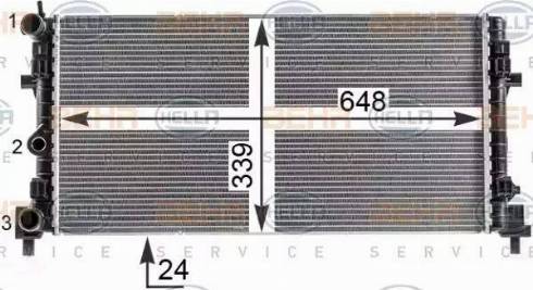 HELLA 8MK 376 902-014 - Radiatore, Raffreddamento motore autozon.pro