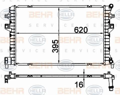 HELLA 8MK 376 912-234 - Radiatore bassa temperatura, Intercooler autozon.pro