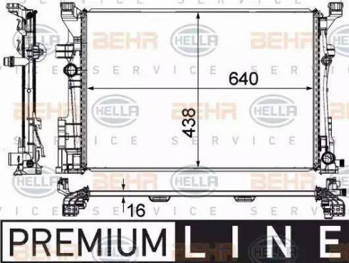 HELLA 8MK 376 924-011 - Radiatore, Raffreddamento motore autozon.pro