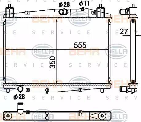 HELLA 8MK 376 790-401 - Radiatore, Raffreddamento motore autozon.pro