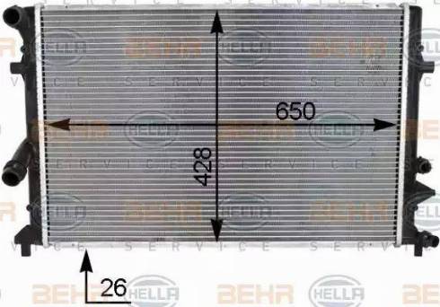 HELLA 8MK 376 790-551 - Radiatore, Raffreddamento motore autozon.pro