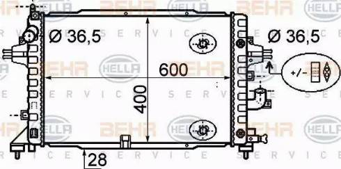 HELLA 8MK 376 790-044 - Radiatore, Raffreddamento motore autozon.pro