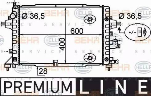 HELLA 8MK 376 790-041 - Radiatore, Raffreddamento motore autozon.pro