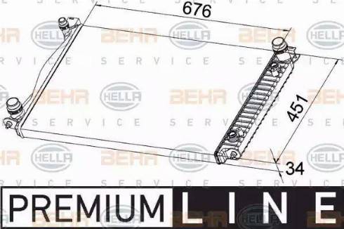 HELLA 8MK 376 790-141 - Radiatore, Raffreddamento motore autozon.pro