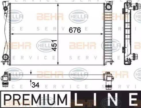 HELLA 8MK 376 790-101 - Radiatore, Raffreddamento motore autozon.pro