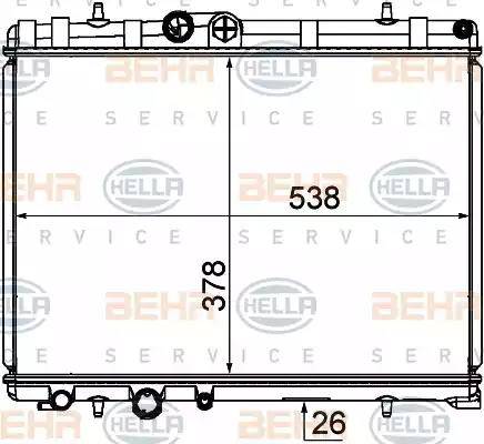 HELLA 8MK 376 790-121 - Radiatore, Raffreddamento motore autozon.pro