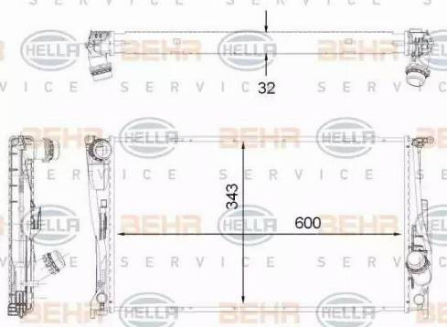 HELLA 8MK 376 792-261 - Radiatore, Raffreddamento motore autozon.pro