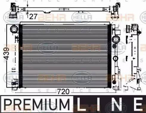 HELLA 8MK 376 749-551 - Radiatore, Raffreddamento motore autozon.pro