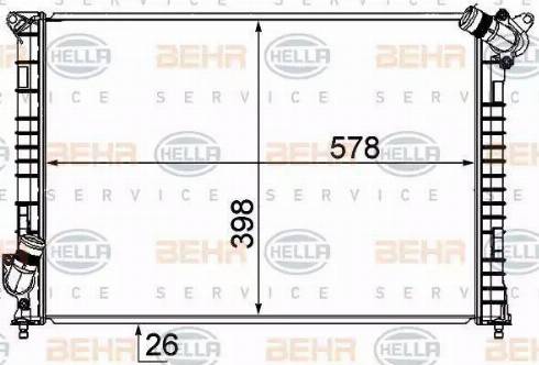 HELLA 8MK 376 749-511 - Radiatore, Raffreddamento motore autozon.pro