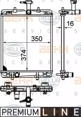 HELLA 8MK 376 749-651 - Radiatore, Raffreddamento motore autozon.pro