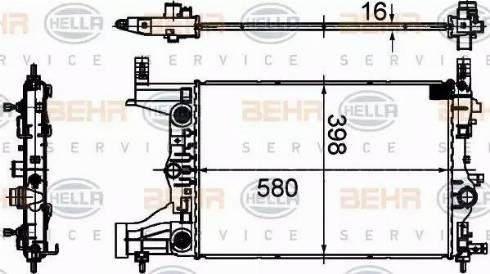 HELLA 8MK 376 749-851 - Radiatore, Raffreddamento motore autozon.pro