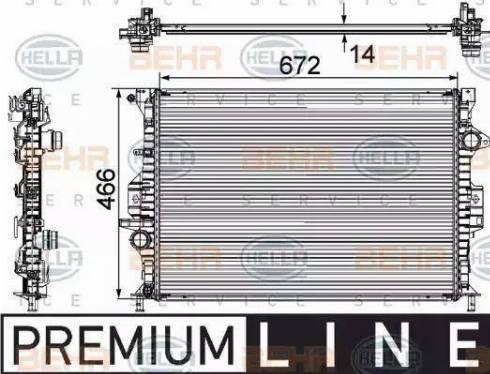 HELLA 8MK 376 745-591 - Radiatore, Raffreddamento motore autozon.pro