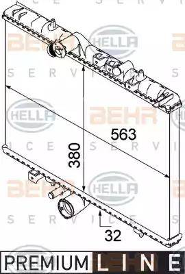 HELLA 8MK 376 745-081 - Radiatore, Raffreddamento motore autozon.pro