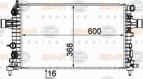 HELLA 8MK 376 745-771 - Radiatore, Raffreddamento motore autozon.pro