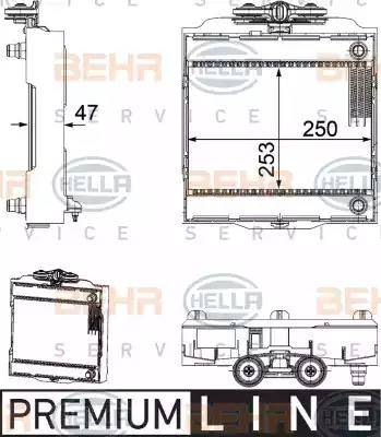 HELLA 8MK 376 746-521 - Radiatore, Raffreddamento motore autozon.pro