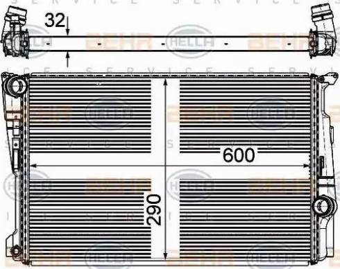 HELLA 8MK 376 743-471 - Radiatore, Raffreddamento motore autozon.pro