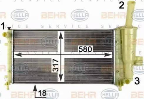 HELLA 8MK 376 754-424 - Radiatore, Raffreddamento motore autozon.pro