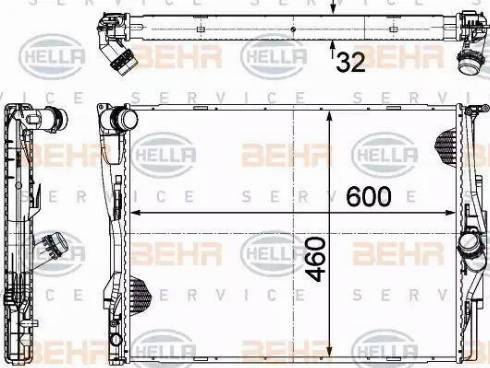 HELLA 8MK 376 754-044 - Radiatore, Raffreddamento motore autozon.pro