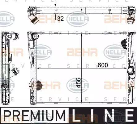 HELLA 8MK 376 754-051 - Radiatore, Raffreddamento motore autozon.pro