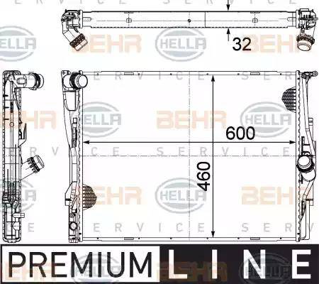 HELLA 8MK 376 754-061 - Radiatore, Raffreddamento motore autozon.pro