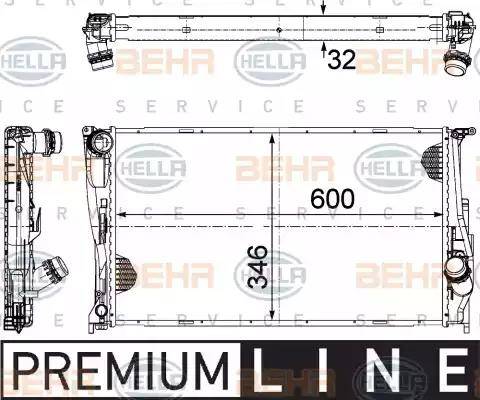 HELLA 8MK 376 754-001 - Radiatore, Raffreddamento motore autozon.pro