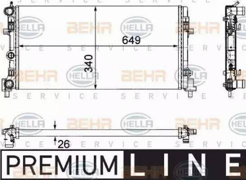 HELLA 8MK 376 754-281 - Radiatore, Raffreddamento motore autozon.pro