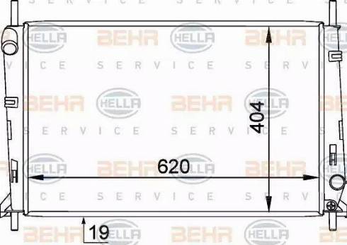 HELLA 8MK 376 754-791 - Radiatore, Raffreddamento motore autozon.pro