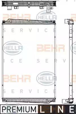 HELLA 8MK 376 755-401 - Radiatore, Raffreddamento motore autozon.pro