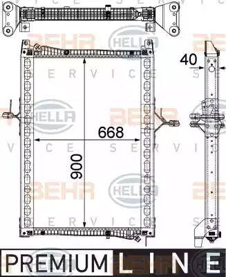 HELLA 8MK 376 755-641 - Radiatore, Raffreddamento motore autozon.pro