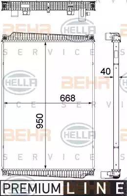 HELLA 8MK 376 755-391 - Radiatore, Raffreddamento motore autozon.pro