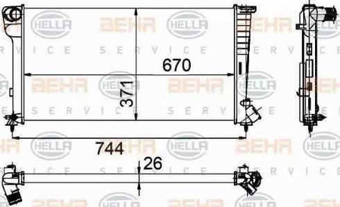 HELLA 8MK 376 755-351 - Radiatore, Raffreddamento motore autozon.pro