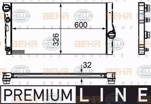 HELLA 8MK 376 755-371 - Radiatore, Raffreddamento motore autozon.pro