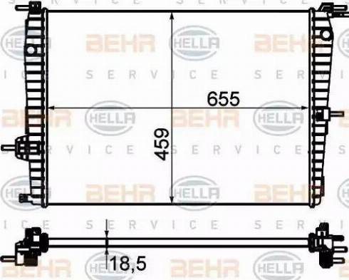 HELLA 8MK 376 756-591 - Radiatore, Raffreddamento motore autozon.pro