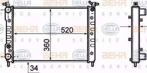 HELLA 8MK 376 756-501 - Radiatore, Raffreddamento motore autozon.pro