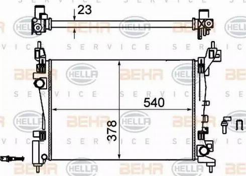 HELLA 8MK 376 756-324 - Radiatore, Raffreddamento motore autozon.pro