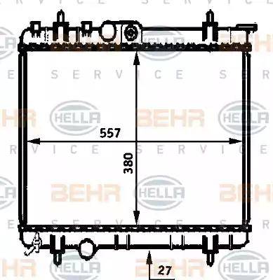 HELLA 8MK 376 750-241 - Radiatore, Raffreddamento motore autozon.pro