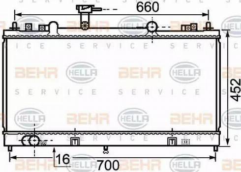 HELLA 8MK 376 750-281 - Radiatore, Raffreddamento motore autozon.pro