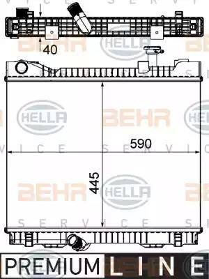 HELLA 8MK 376 751-221 - Radiatore, Raffreddamento motore autozon.pro