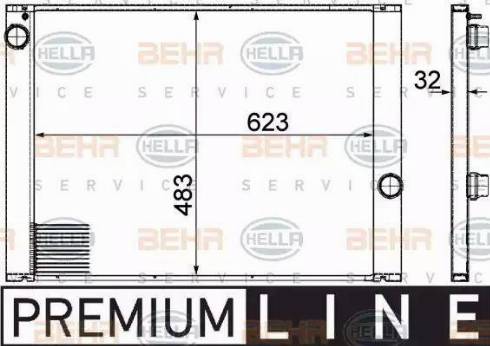 HELLA 8MK 376 753-591 - Radiatore, Raffreddamento motore autozon.pro