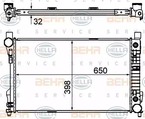 HELLA 8MK 376 769-771 - Radiatore, Raffreddamento motore autozon.pro