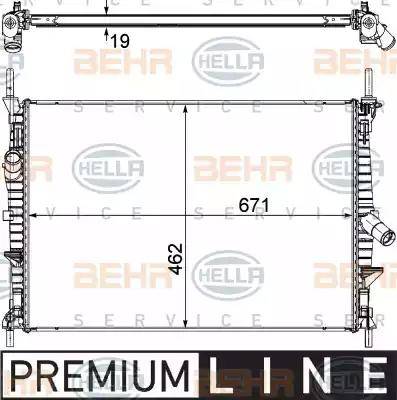 HELLA 8MK 376 764-501 - Radiatore, Raffreddamento motore autozon.pro