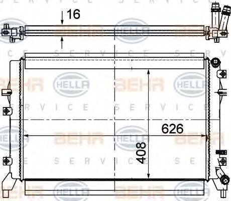 HELLA 8MK 376 764-624 - Radiatore, Raffreddamento motore autozon.pro