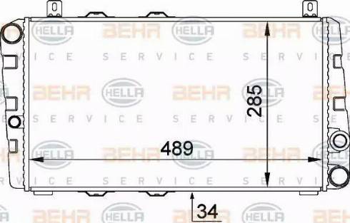 HELLA 8MK 376 764-061 - Radiatore, Raffreddamento motore autozon.pro