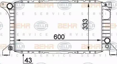 HELLA 8MK 376 764-011 - Radiatore, Raffreddamento motore autozon.pro