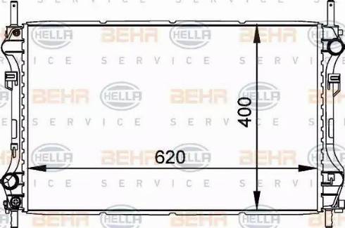 HELLA 8MK 376 764-101 - Radiatore, Raffreddamento motore autozon.pro