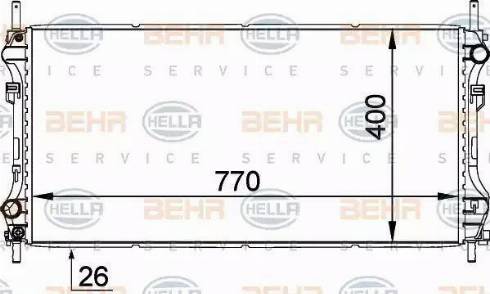 HELLA 8MK 376 764-111 - Radiatore, Raffreddamento motore autozon.pro