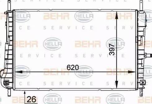 HELLA 8MK 376 764-131 - Radiatore, Raffreddamento motore autozon.pro