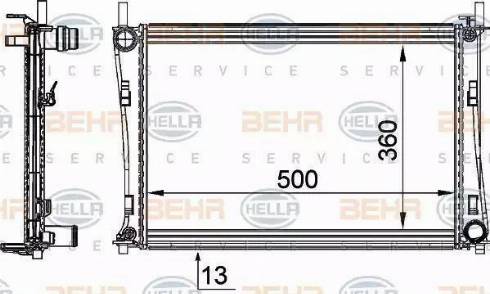 HELLA 8MK 376 764-311 - Radiatore, Raffreddamento motore autozon.pro